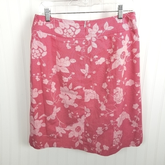 Vintage Skirt Blazer Set Sleeveless Button Collar Wrap Floral Print Red Size 12 - Picture 15 of 16